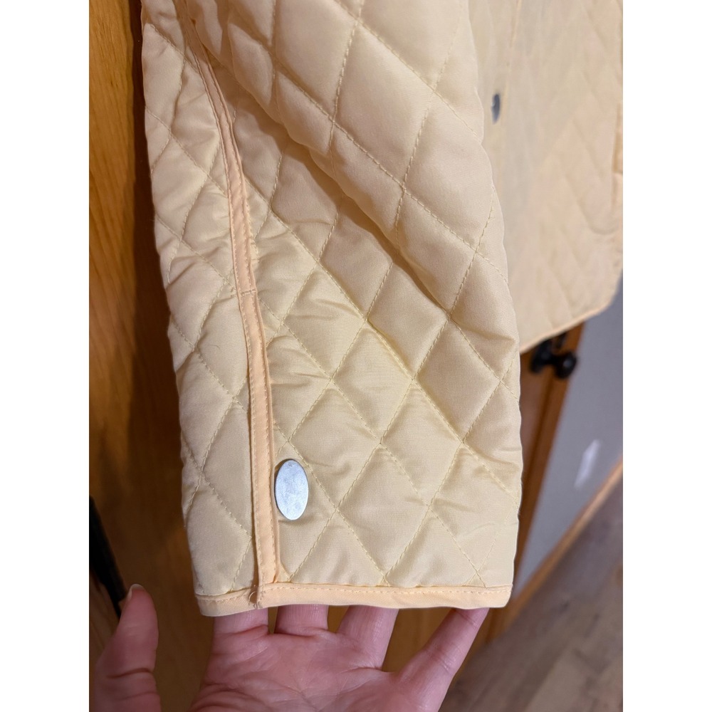 White Stag Women's Pale Yellow Quilted Button Front Jacket Large L 12/14 - Picture 4 of 6